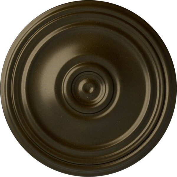 Ekena Millwork Reece Ceiling Medallion (Fits Canopies up to 6 3/4"), Hand-Painted Green Gold, 21"OD x 1 1/4"P CM21REGGS - main